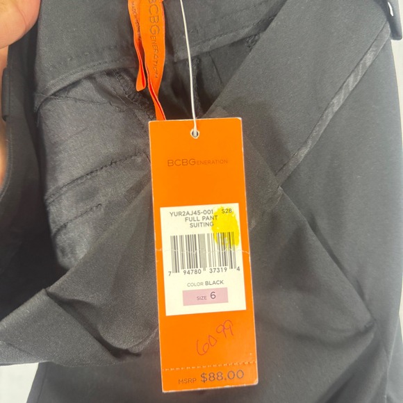 BCBGeneration Black Wide Leg Suiting Career Business Trousers Pants Size 6 NWT - Picture 10 of 12